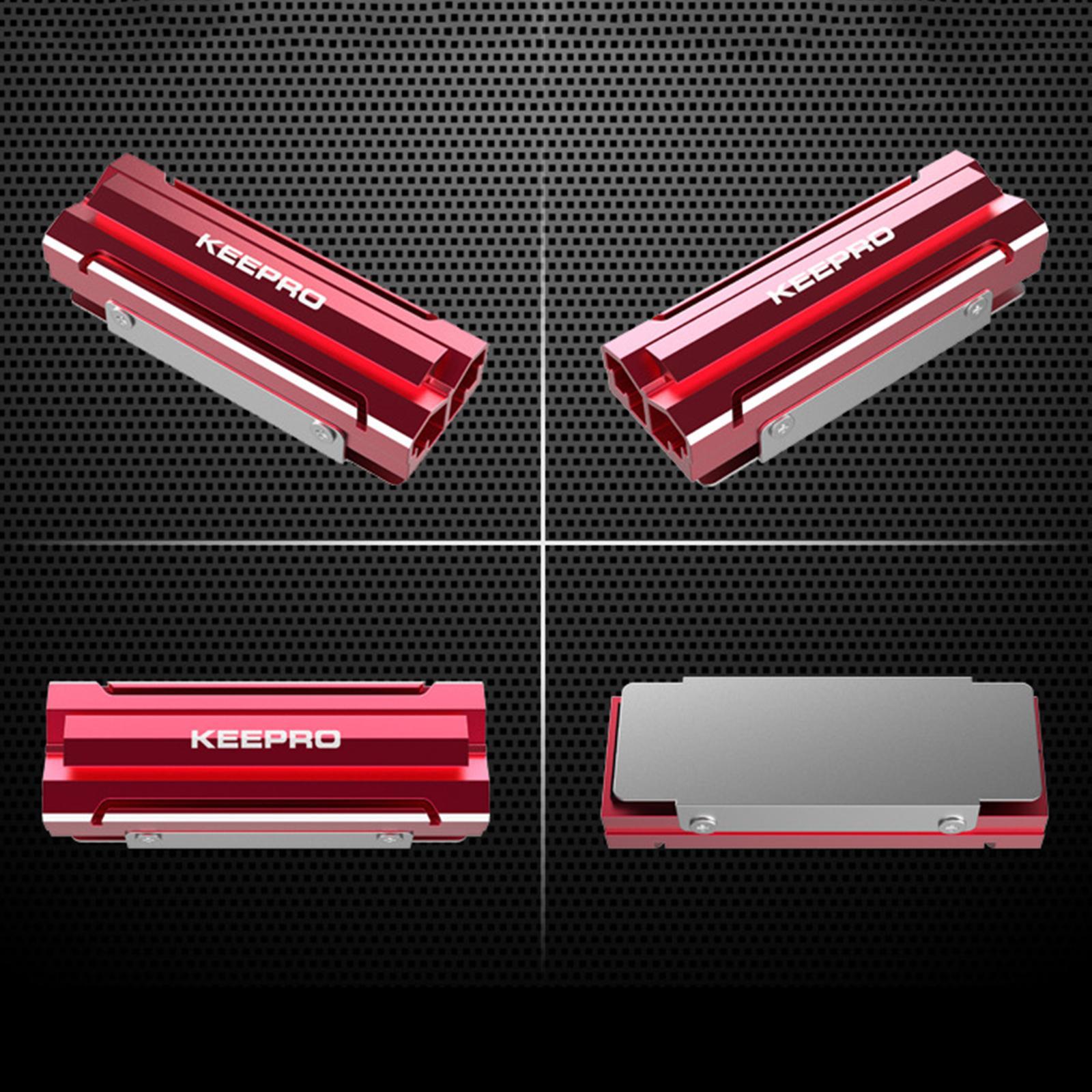 Aluminum Heatsinks Double-Sided Design for 2280 SSD Solid State Disk PC Red