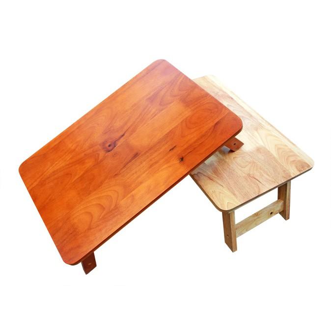 Bàn gỗ cao su chân xếp gọn 47wood - Bàn chân thang chân gập gọn, chống nước