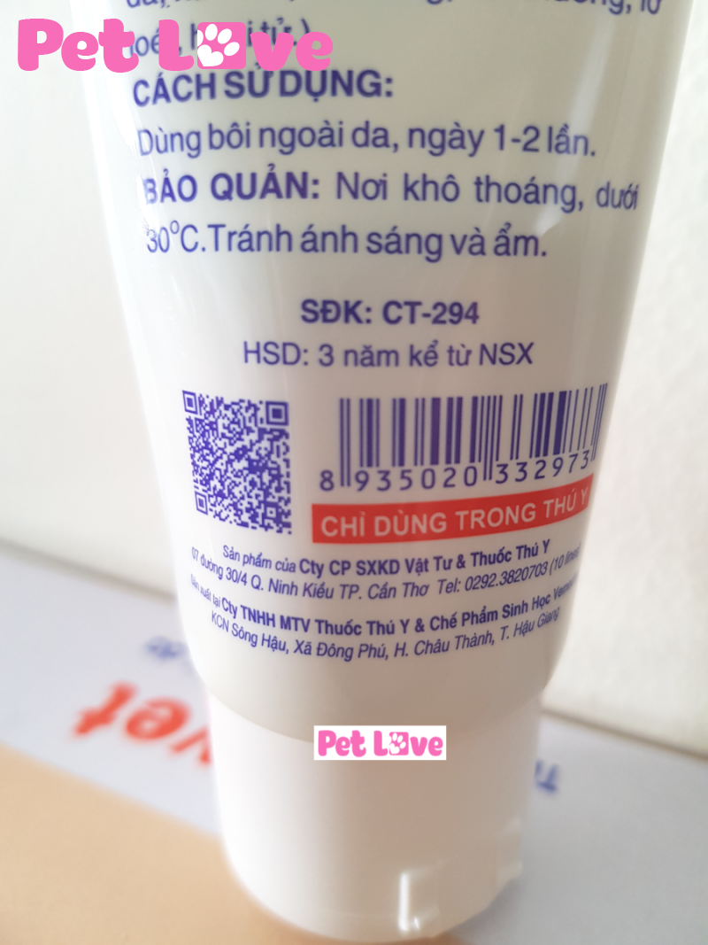 Thuốc bôi DIPTIVET trị viêm da, hà móng, vết thương vật nuôi