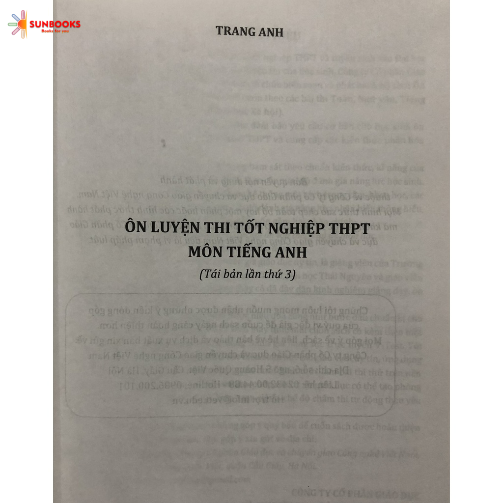 Sách - Ôn luyện thi tốt nghiệp THPT Môn Tiếng Anh - 2023 - Trang Anh
