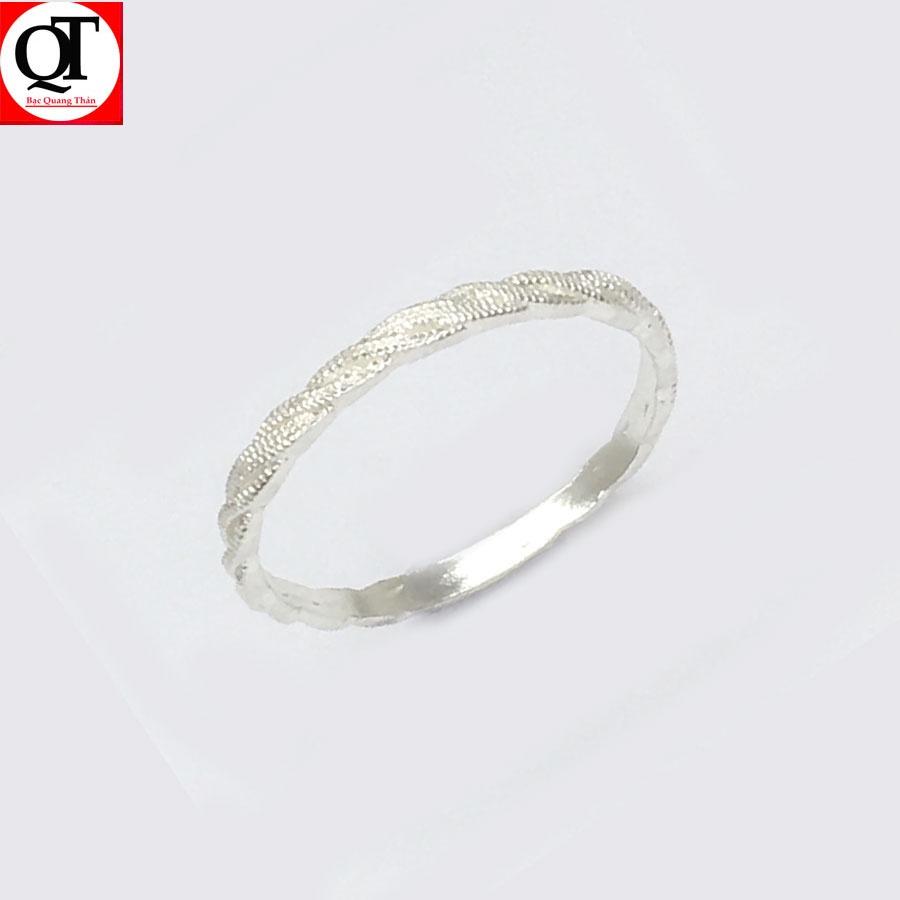 Nhẫn nữ bạc bản nhỏ xinh phong cách thời trang Bạc Quang Thản – QTNU83.