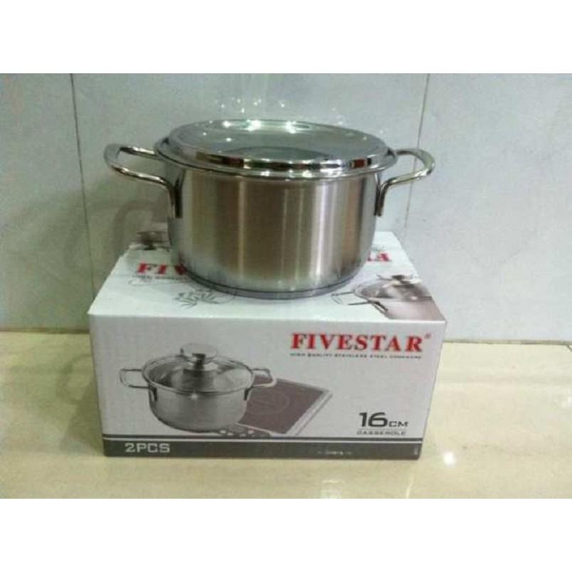 Nồi Inox 3 Đáy Fivestar 16cm Nắp Inox