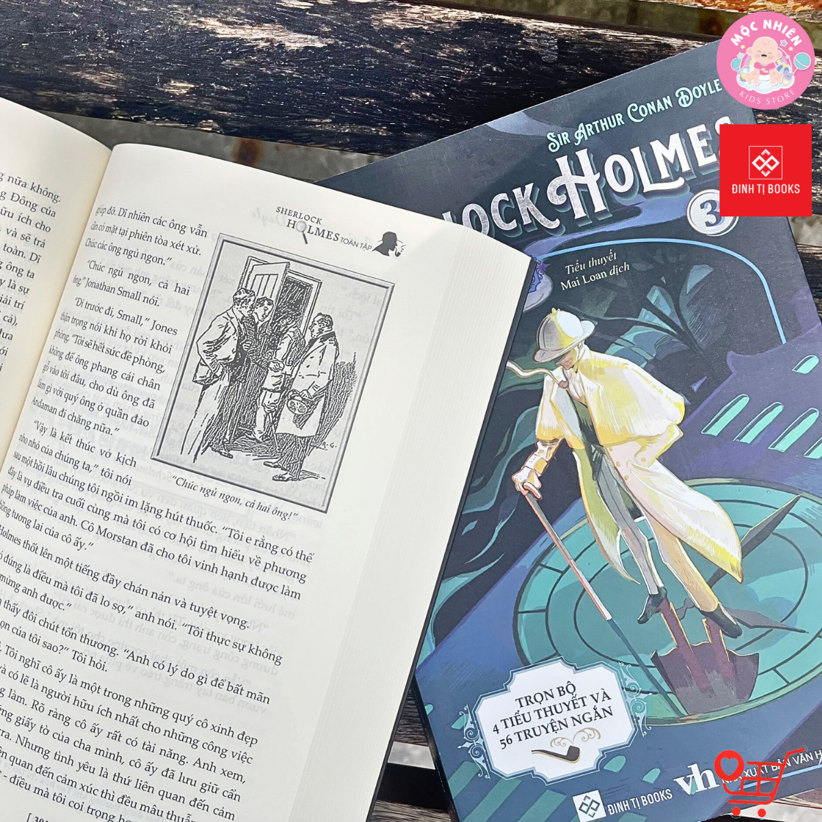 Sách - Sherlock Holmes Toàn Tập (Tập 1-2-3)  - Đinh Tị Books