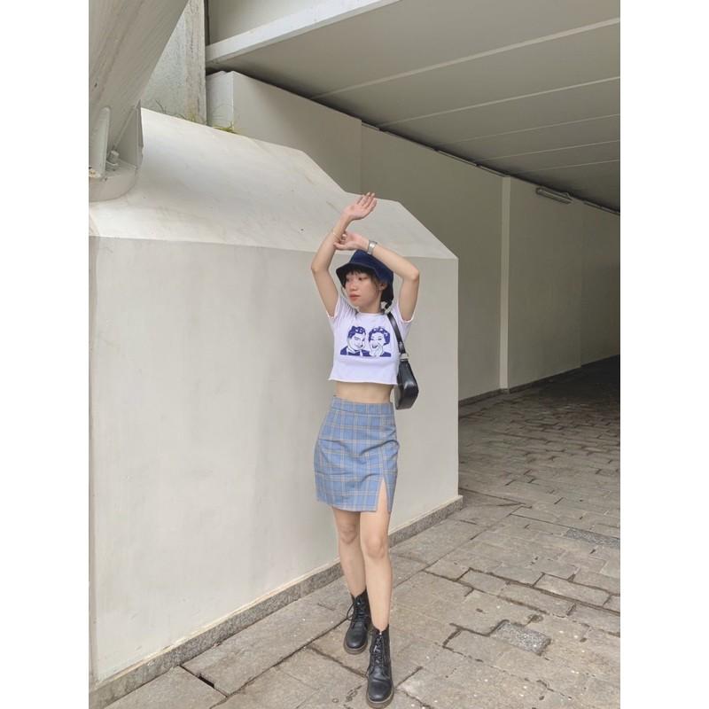 Váy xẻ lai có quần trong 2 màu