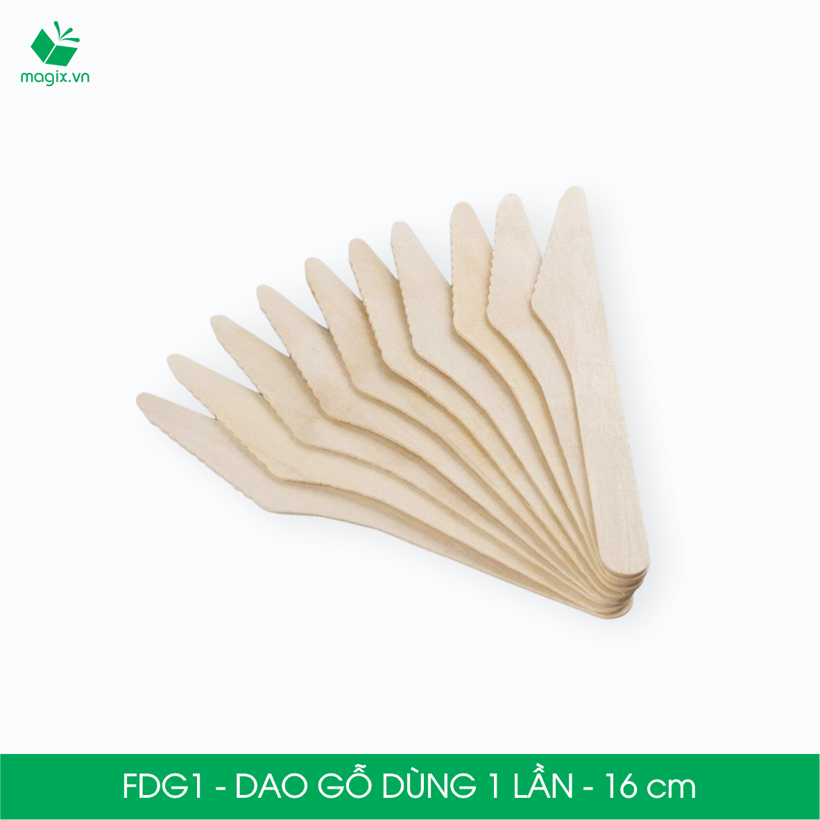 FDG1 - Combo 500 Dao gỗ dài 16 cm dùng 1 lần tiện lợi thân thiện môi trường