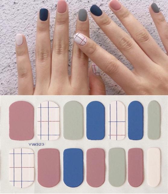 Set dán móng tay nails dán nghệ thuật nhiều màu - có ngay bộ móng đẹp trong 5 phút (Nail wraps / Nail stickers) CAM CAM