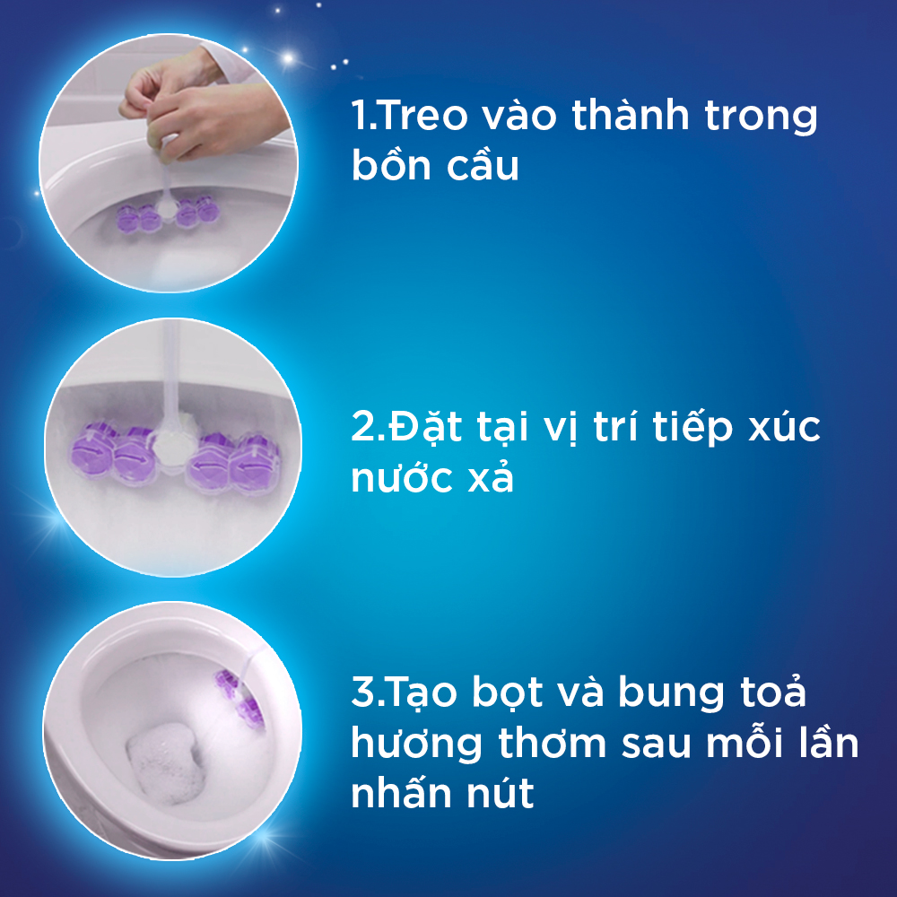 Viên Treo Bồn Cầu Diệt Khuẩn Vim Hương Lavender 55g