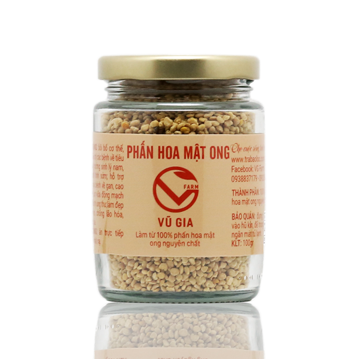 Phấn Hoa Mật Ong Nguyên Chất Vũ Gia (100gr/hũ)