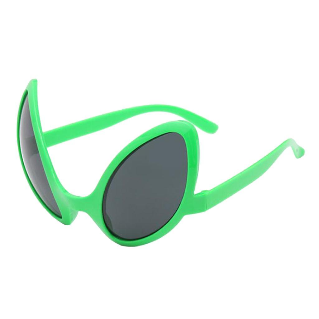 3x Novelty Alien Party Glasses Fancy Dress Costume Green Frame Colorful Lens
