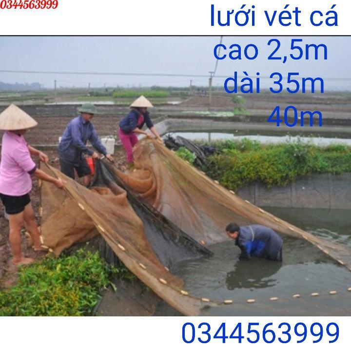 Lưới Kéo Cá Dài 35m,40m Cao 2,5m