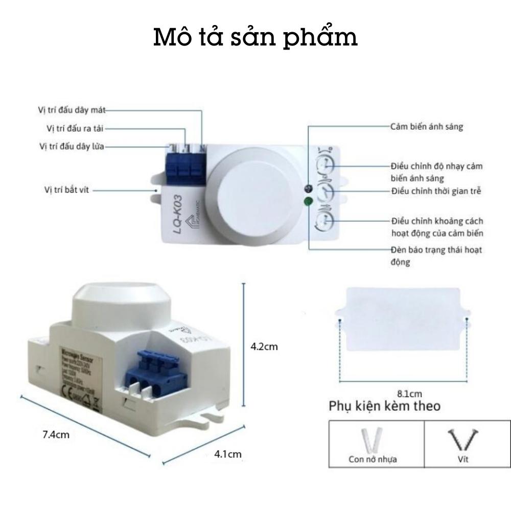 Công Tắc Cảm Biến Xuyên Tường Radar Siêu Nhạy Homematic LQ-K03