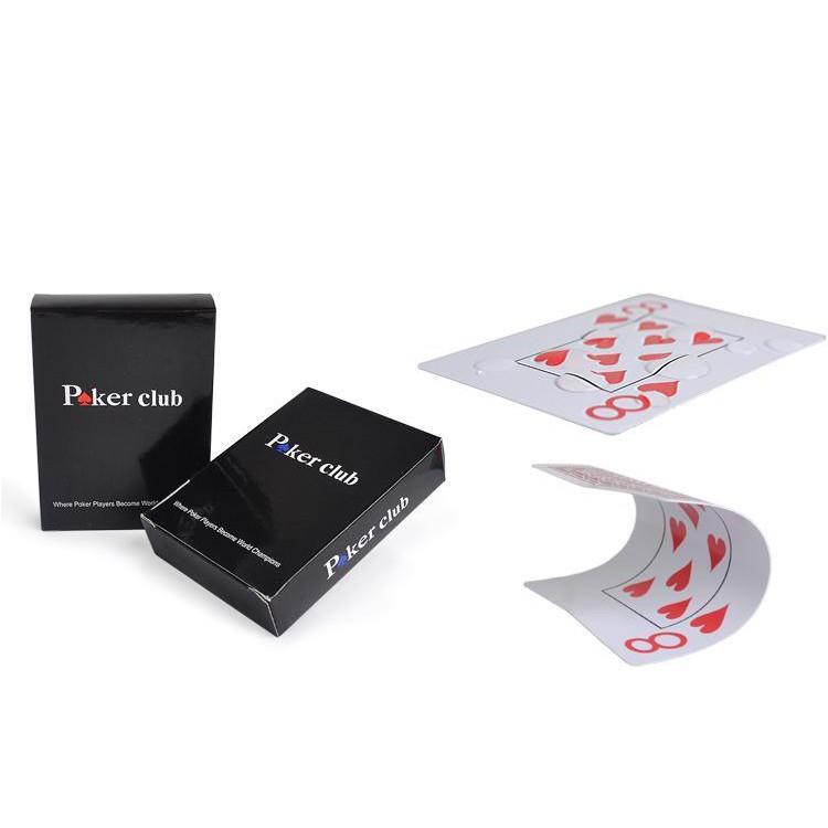 POKER CLUB - Bộ bài tây, tú lơ khơ chống thấm nước 2 màu đỏ, xanh lam