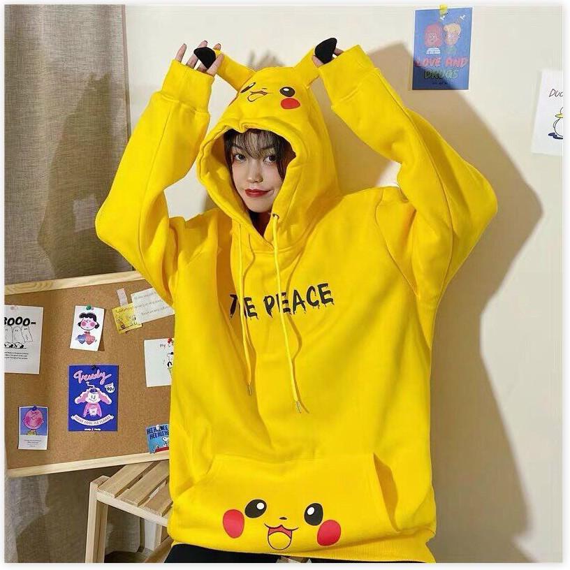ÁO HOODIES PIKACHU NỮ SIÊU XINH SIÊU ĐÁNG YÊU FROM TO Y HÌNH 1HIT1 FASHION