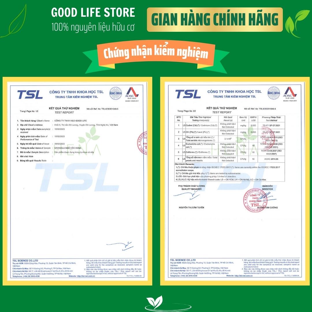 Granola Ngũ Cốc Hạt Cao Cấp Hena Ăn Liền Vị Truyền Thống, Ngũ Cốc Hạt Granola Siêu Hạt đạt chuẩn ISO 22000 với 80% Thành Phần Là Các Hạt Cao Cấp, Ngũ Cốc Mix Hoa Quả