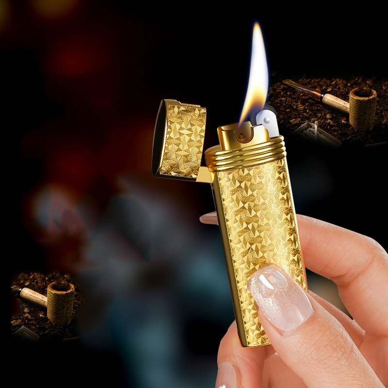 Hột Quẹt Bật Lửa Gas Đá XF4101 Lửa Chéo Châm T,,ẩu, Châm Điếu Cày Cực Tiện Lợi - Nhiều Màu