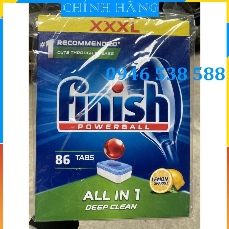 VIÊN RỬA BÁT FINISH ALL IN ONE HƯƠNG CHANH 86 VIÊN NHẬP KHẨU CHÍNH HÃNG