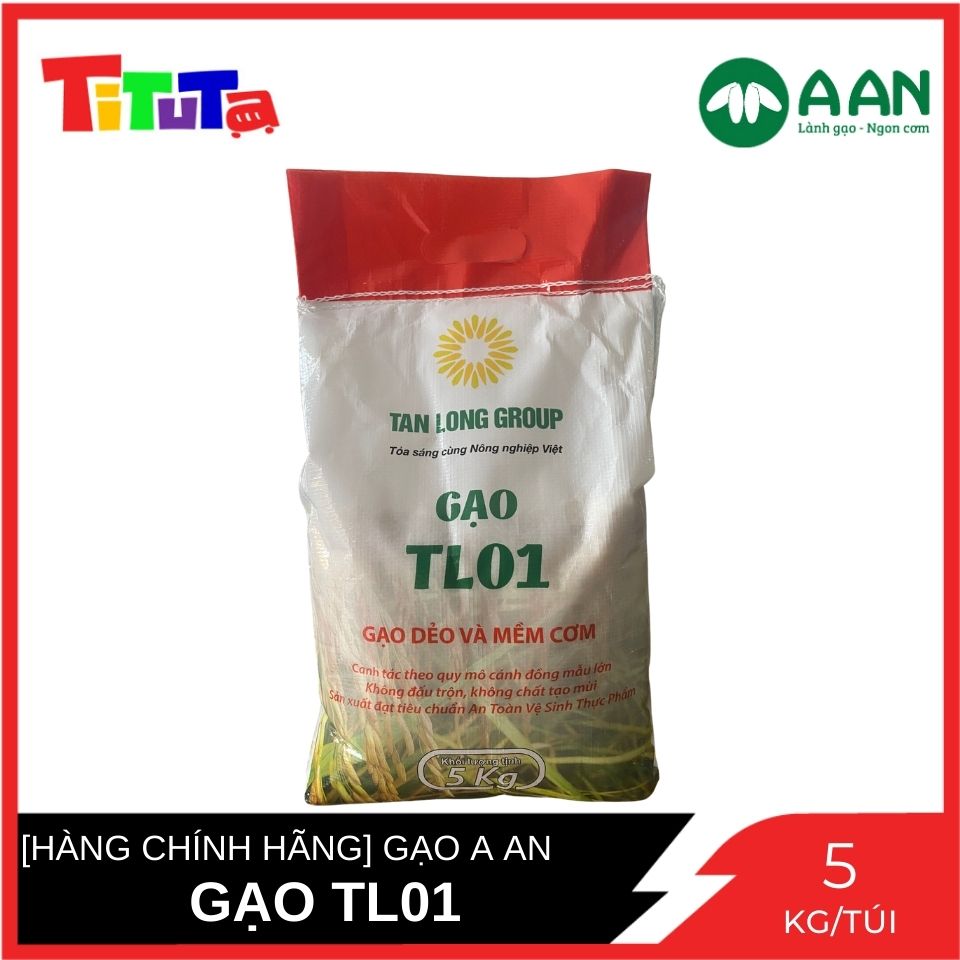 Gạo Dẻo và Mềm Cơm TL01 Gạo A An Túi 5 Kg