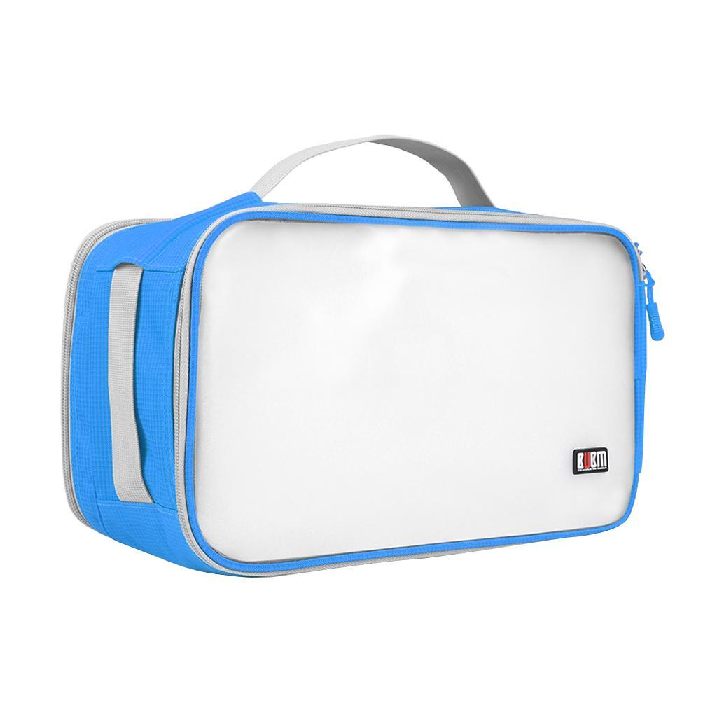 Shoe Bag Waterproof Travel Bag Shoe Organizer Case Holder 3 Pairs of Shoes-Blue