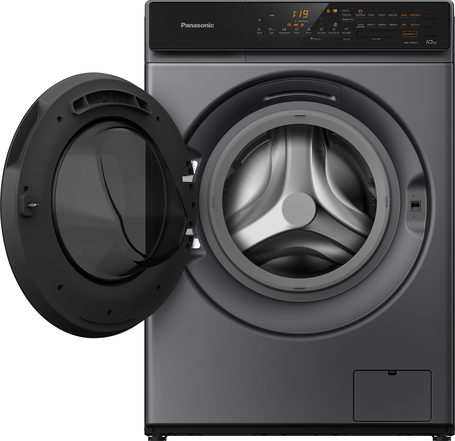 Máy Giặt Cửa Trước Panasonic 10 Kg NA-V10FC1LVT - Diệt khuẩn đến 99.99% - Tính năng sấy tiện ích - Hàng Chính Hãng - Giao Toàn Quốc
