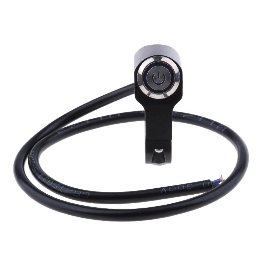 Handlebar Headlight on/OFF Aluminum Alloy Push Button Switch Blue & Green