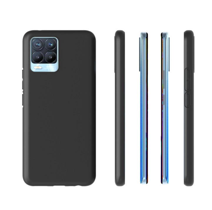 Hình ảnh Ốp lưng silicon dẻo màu đen cho Realme 8/ 8 Pro - Hàng nhập khẩu