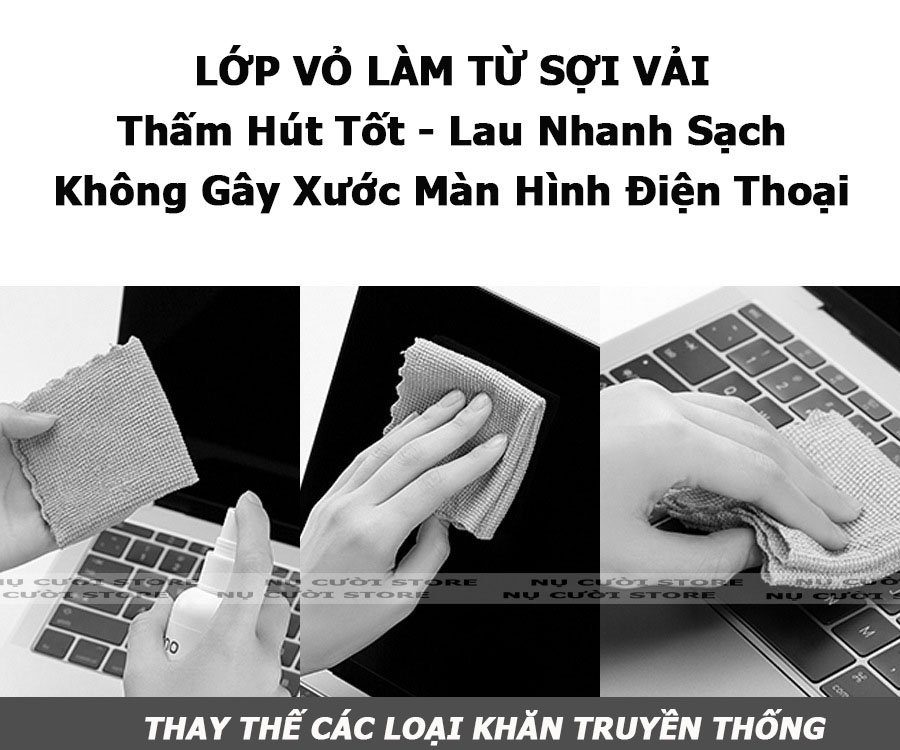 Lọ Vệ Sinh Màn Hình Điện Thoại 2in1; Lọ Dung Dịch Xịt Rửa Đa Năng - Hàng Nhập Khẩu