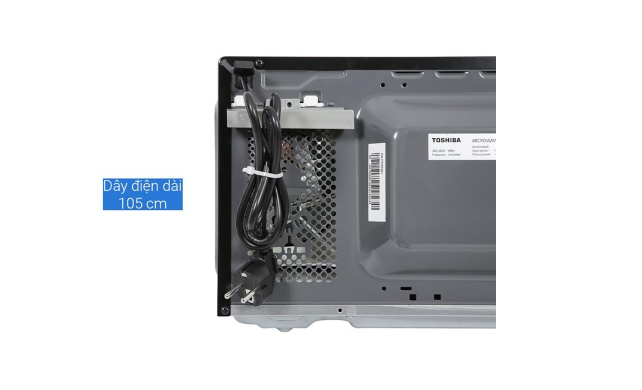 Lò vi sóng Toshiba MWP-MM20P(BK) 20 lít - Hàng chính hãng