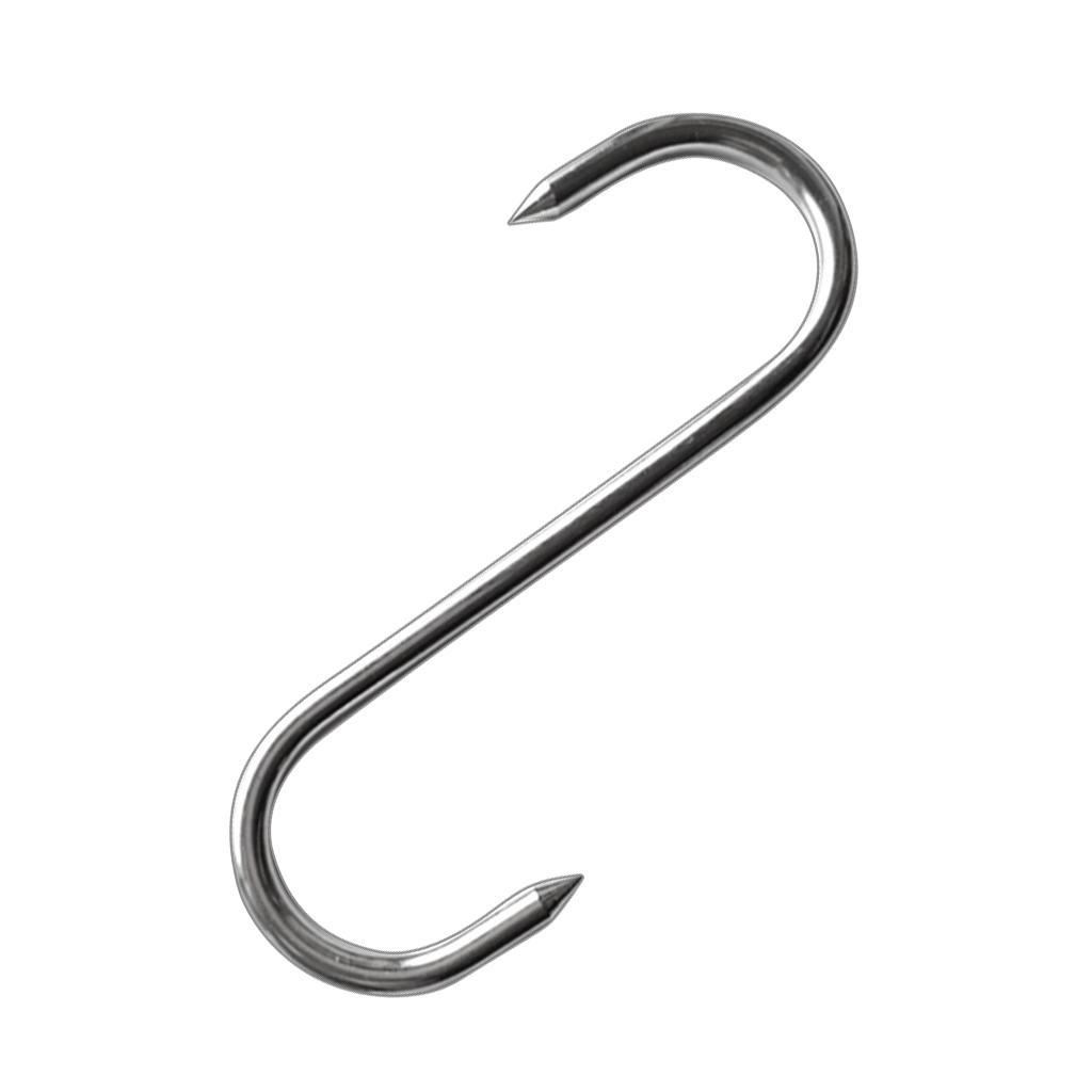 10 Pieces Large S Shaped Stainless Steel Hooks Meat Hanger Holders Organizer