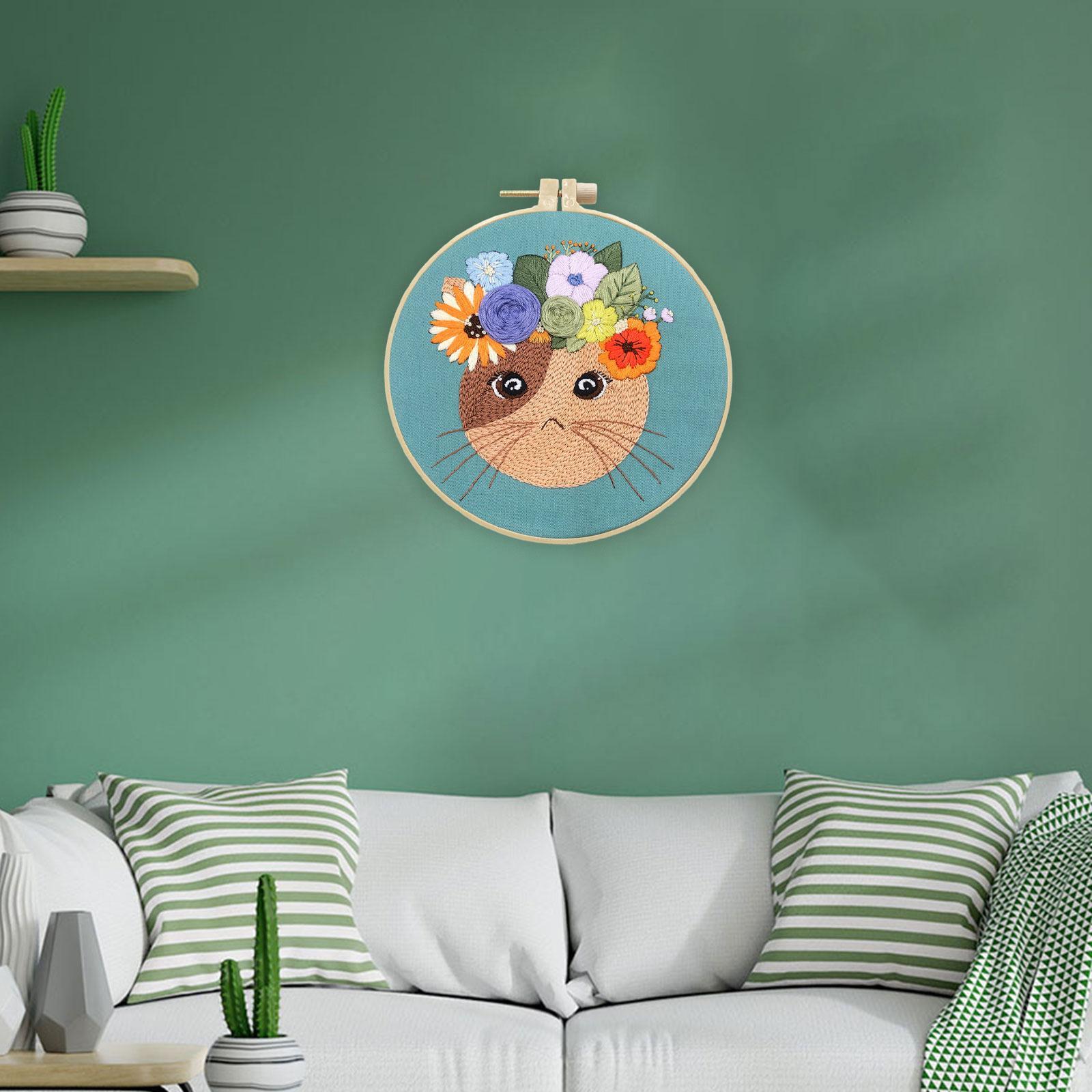Embroidery Starter DIY with Embroidery Hoop Cross Stitch Home Decor Gift