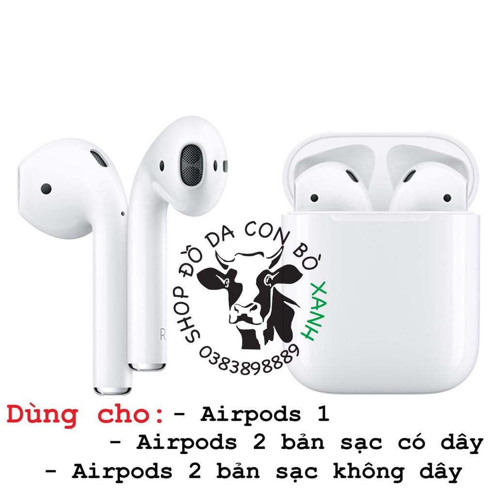 Bao da dành cho Airpod, Bao da dành cho Airpods handmade da thật