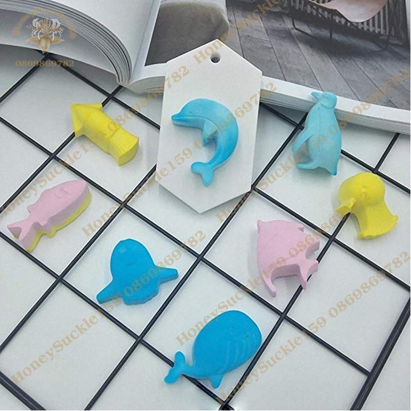 Khuôn Silicon 4D Đổ Socola/Thạch/Đá/Kẹochipchip/Pudding Hình Động Vật Biển