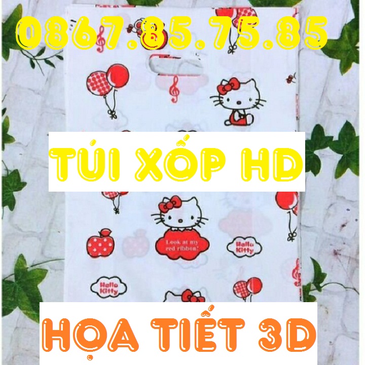 500g Túi Xốp Nilon HD in họa tiết đẹp ngẫu nhiên, Dùng đựng mỹ phẩm, quần áo, gói hàng