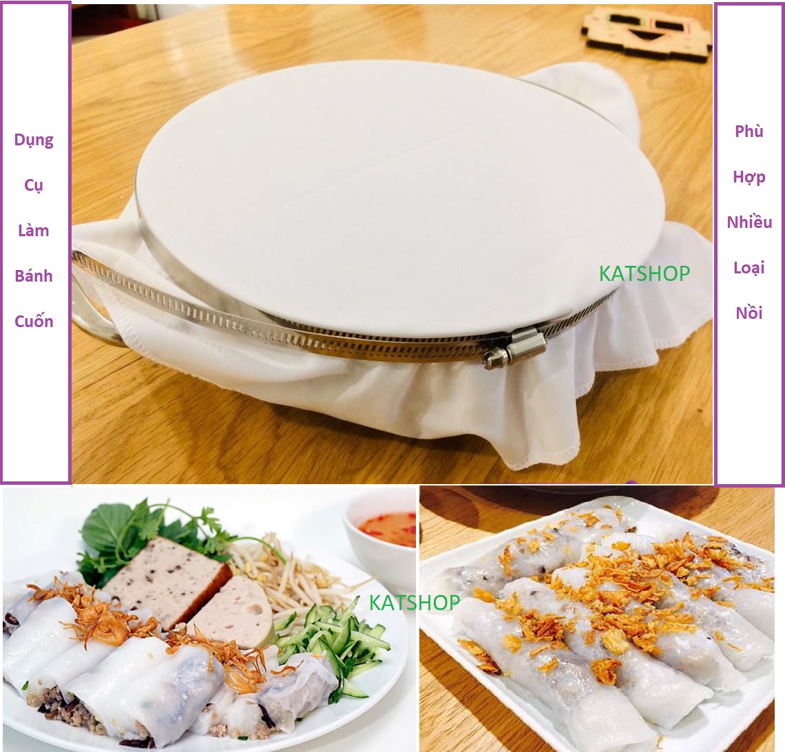 Bộ Dụng Cụ Làm Bánh Cuốn - Bánh Ướt Dễ Làm , Phù Hợp Nồi Kích Cỡ 27-31cm