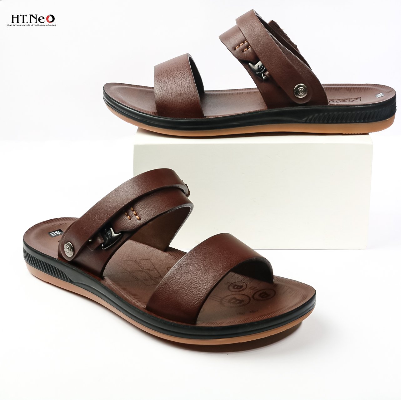 Sandal Nam Da Bò Cao Cấp SD80-ND