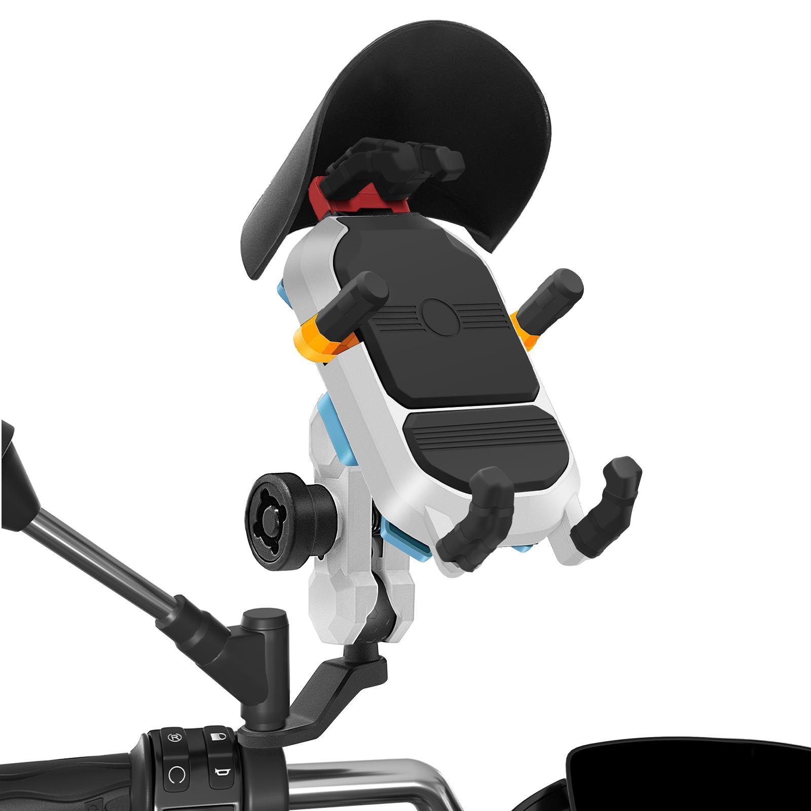 Motorcycle Phone Mount Handlebar Cellphone Holder Telescopic Bike Holder for  Motorcycle 4.7inch-7.2inch Smartphones