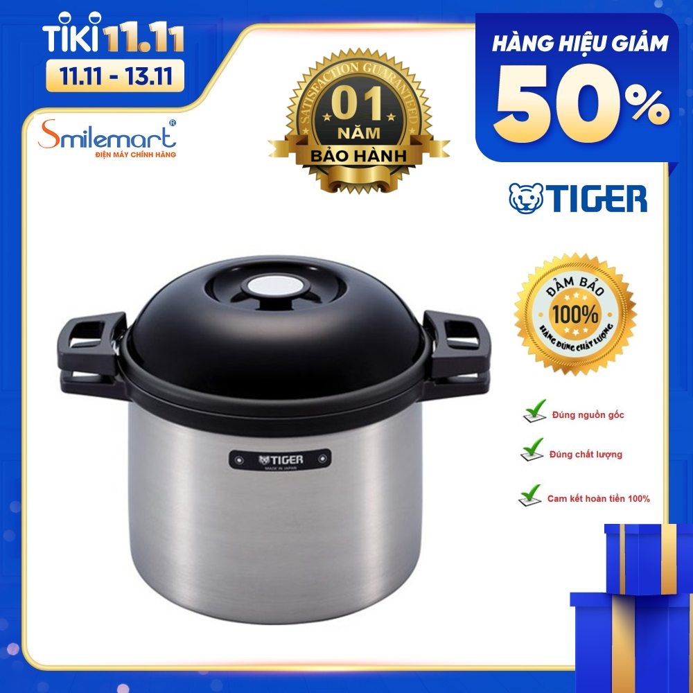 Nồi Ủ Tiger NFH-G450 - Màu Inox - 4.5 Lít - Hàng chính hãng