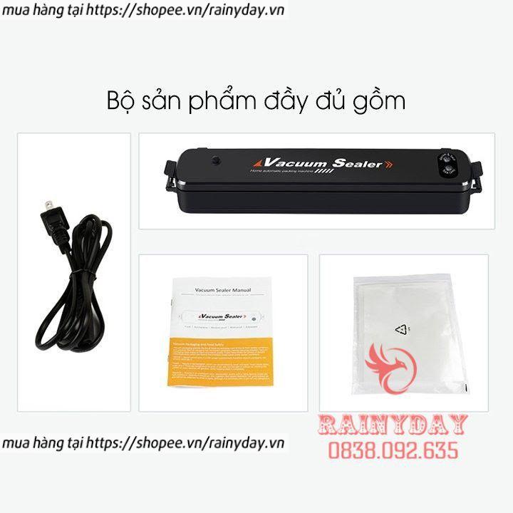 Máy hút chân không mini và hàn miệng túi bảo quản đồ ăn thực phẩm gia đình kèm túi chân kHÔNG HOẶC COMBO 20 TÚI RIÊNG.