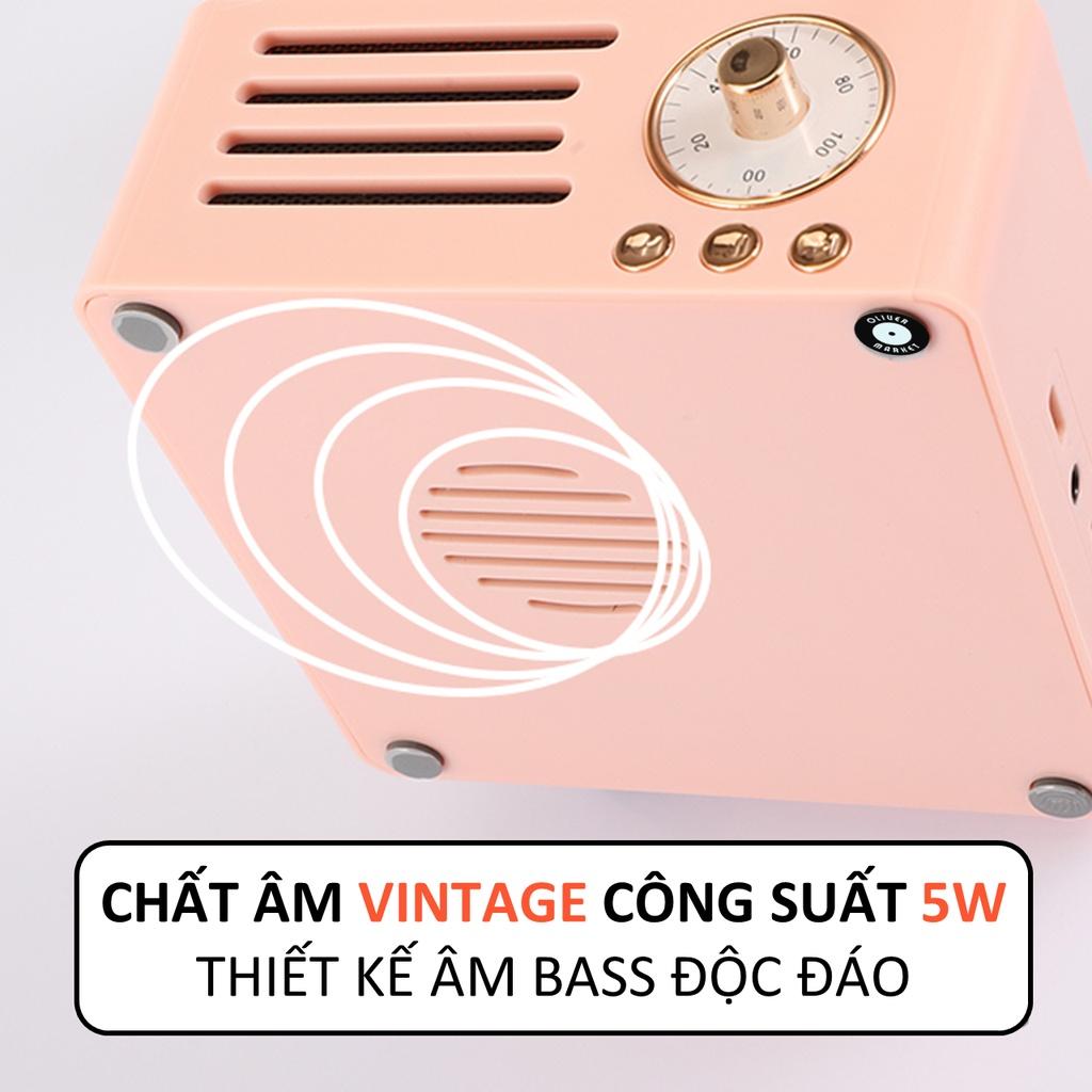 Loa Bluetooth Đĩa Than Xoay OLIVER T15 Loa Bluetooth Loa Kèn Vintage Cổ Điển Đồ Decor Phòng Ngủ Trang Trí Bàn Làm Việc Cao Cấp