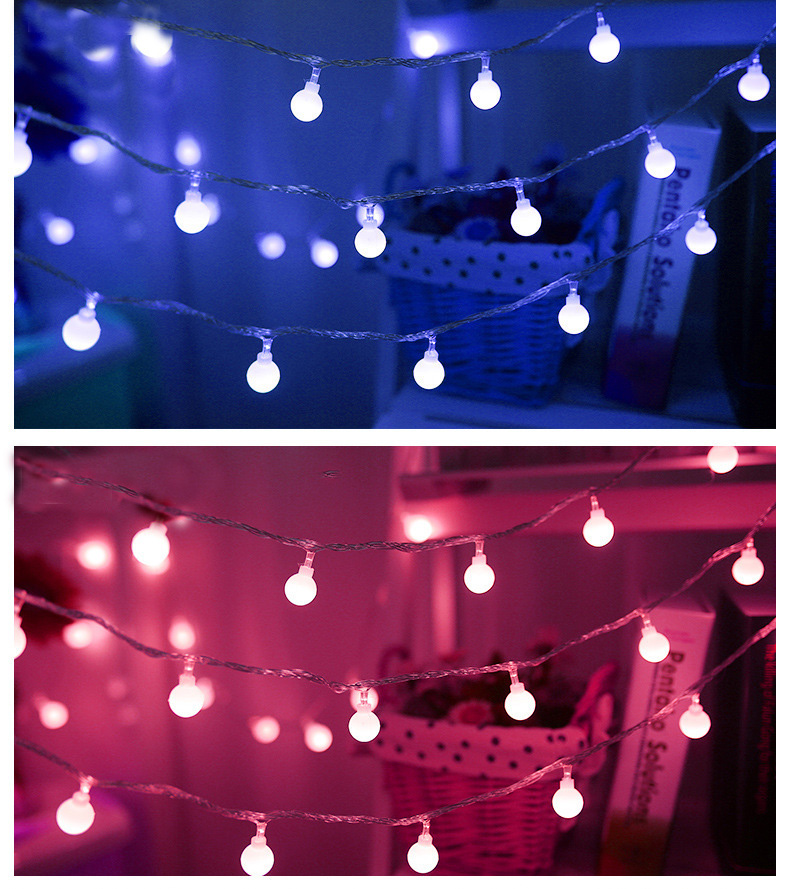 Dây Đèn Led - Đèn Bóng Cổ Tích Màu Trắng Ấm Không Thấm Nước Trang Trí Cho Các Bữa Tiệc Phòng Ngủ, Giáng Sinh, Lễ, Tết Chạy Bằng Pin