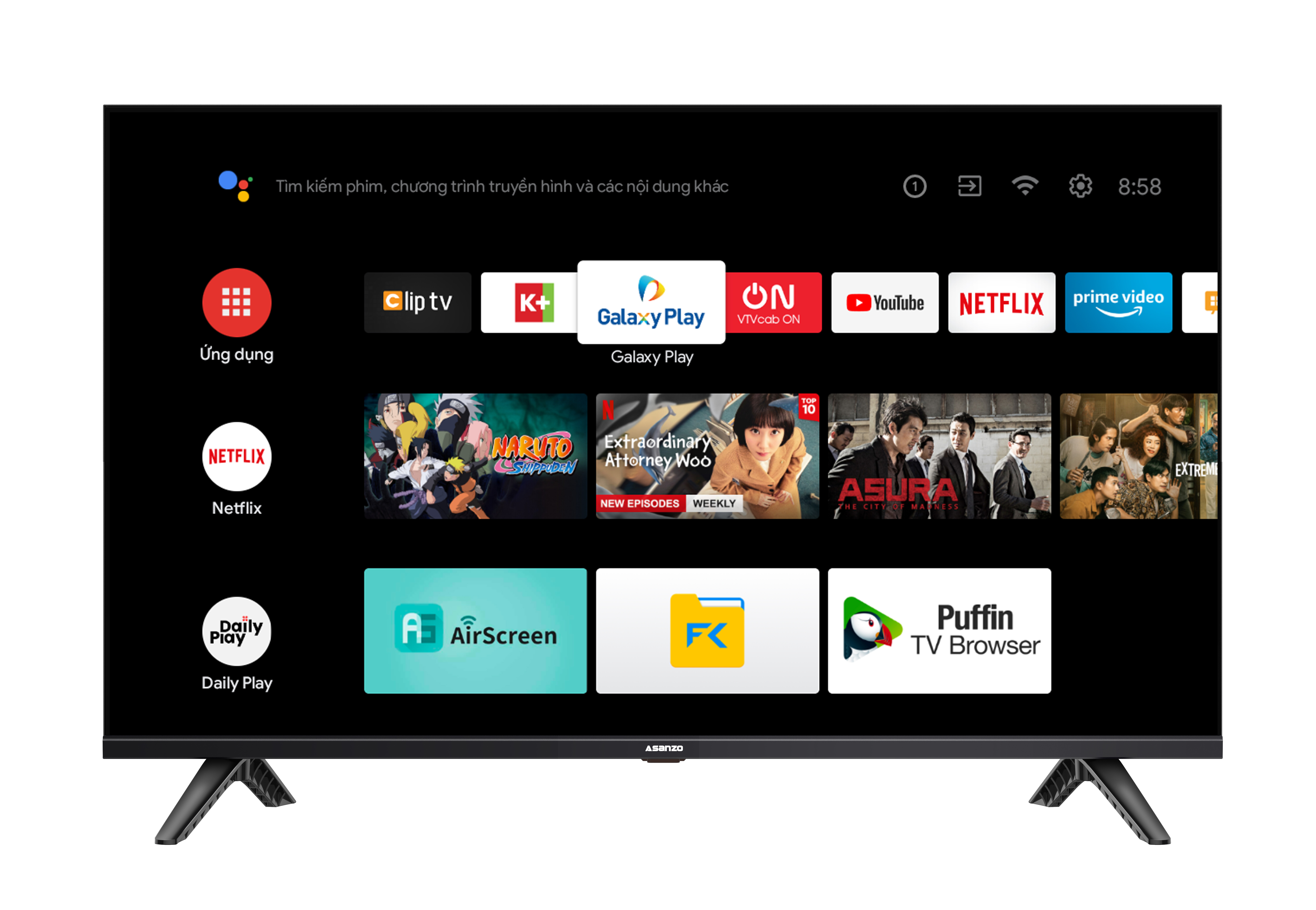 Smart TV ASANZO 32 Inch 32E8 - Model 2022 - Hàng chính hãng