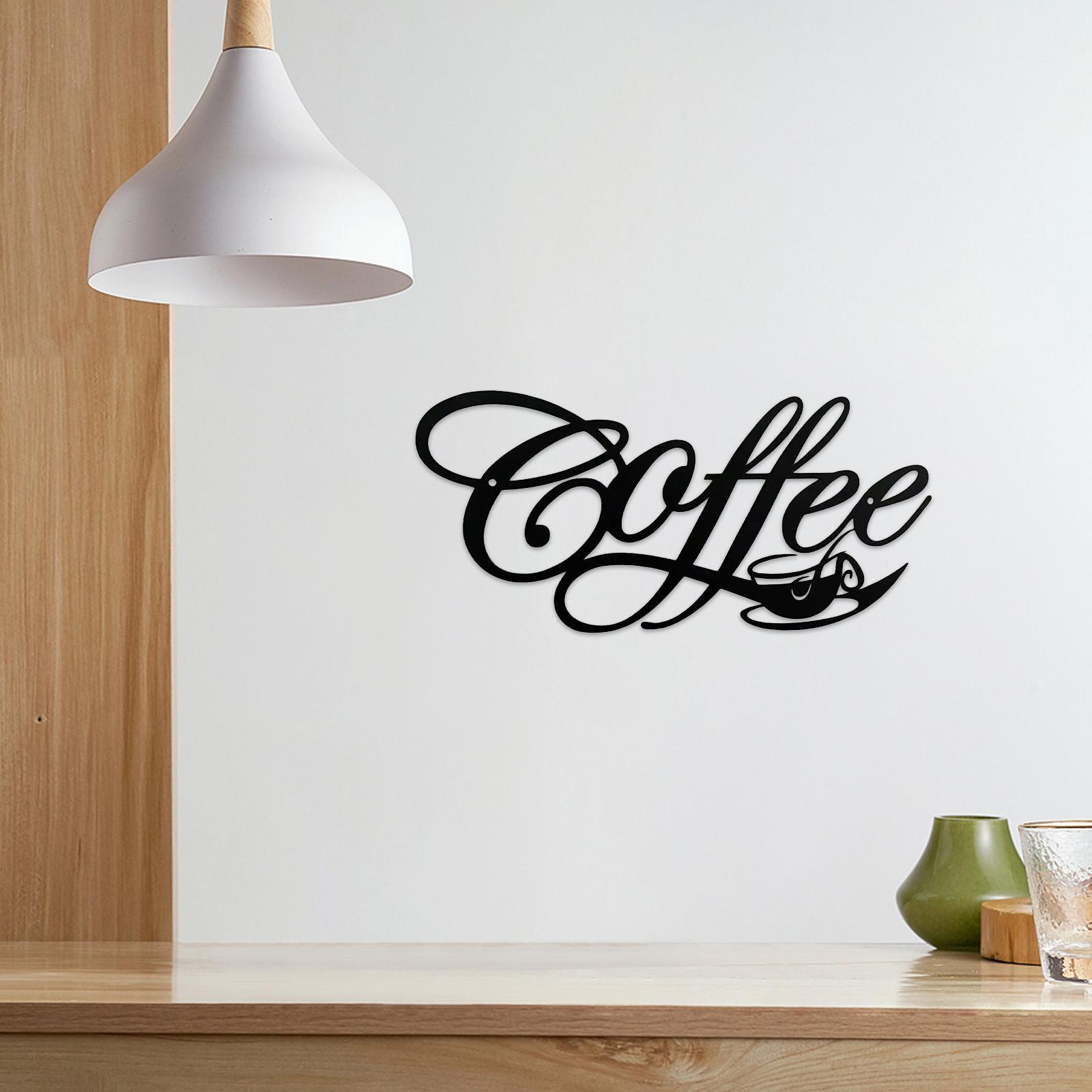 Coffee Sign Wall Decor Plaque Wall Art Rustic Decoration for Cafe Restaurant