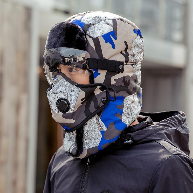 2020 Mới Thời Trang Nắp Ấm Mùa Đông Nam Thiết Kế Ban Đầu Mùa Đông Mũ Nam Nữ Trẻ Em Chống Nước Hood Mũ Có Kính Nón quà Tặng