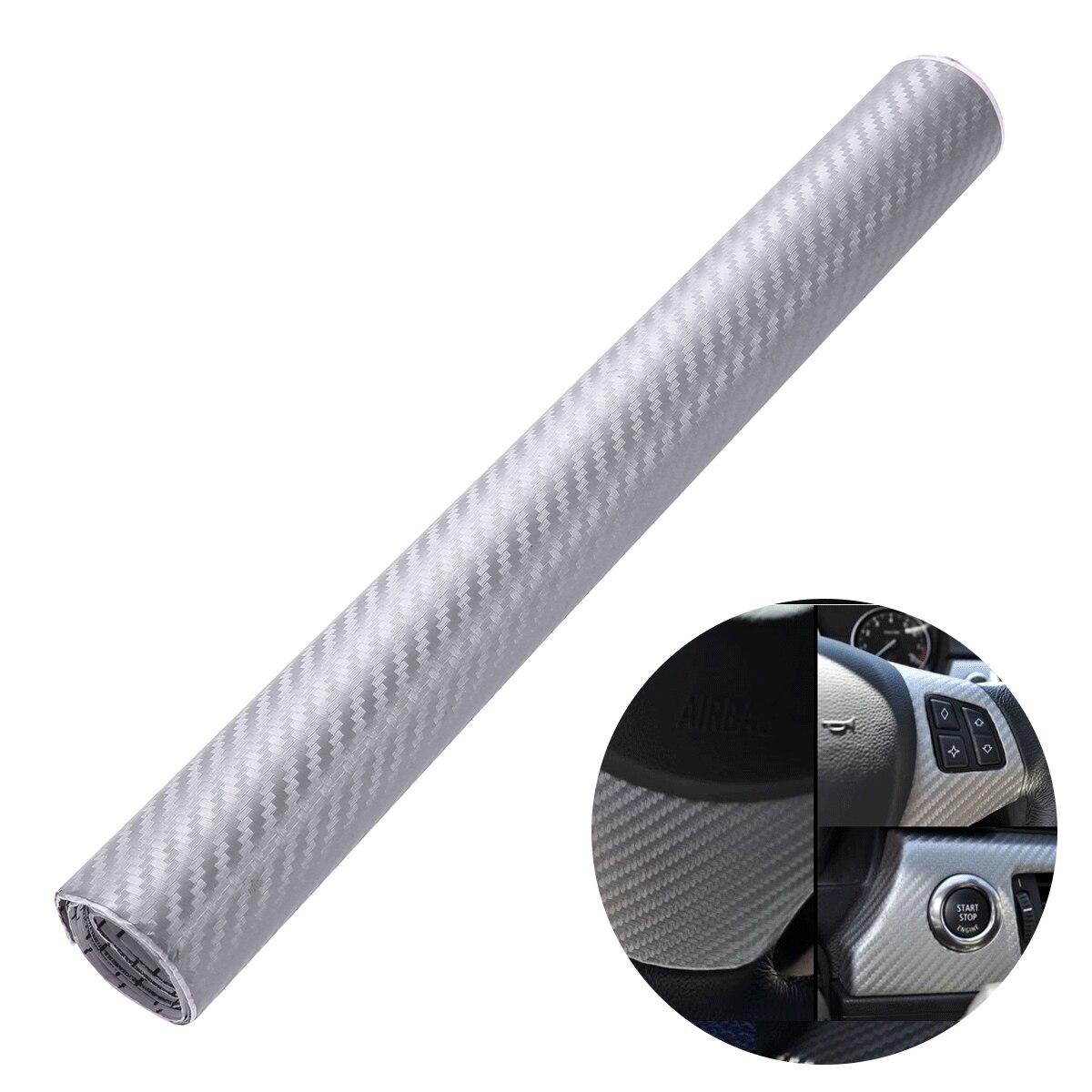 New 30cm*127cm DIY 3D Carbon Fiber Vinyl Car Wrap Sheet Roll Film Car Styling Motorcycle Car Stickers Decal Car Accessories A20