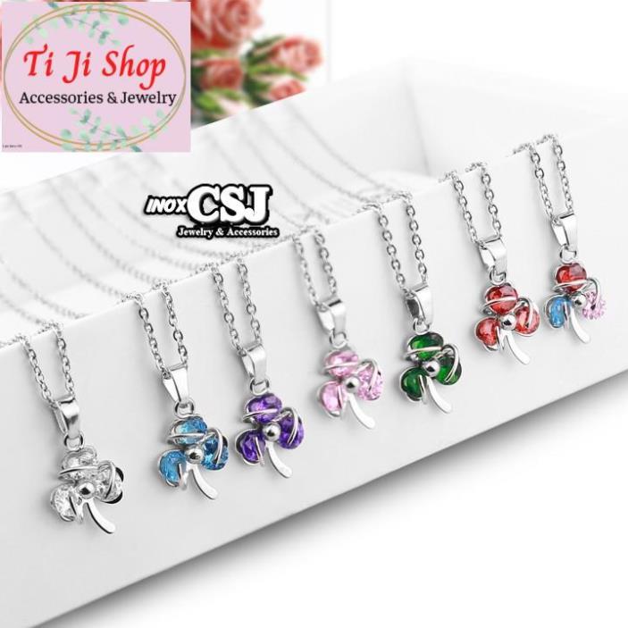 DÂY CHUYỀN NỮ INOX CỎ LÁ - siêu đẹp,