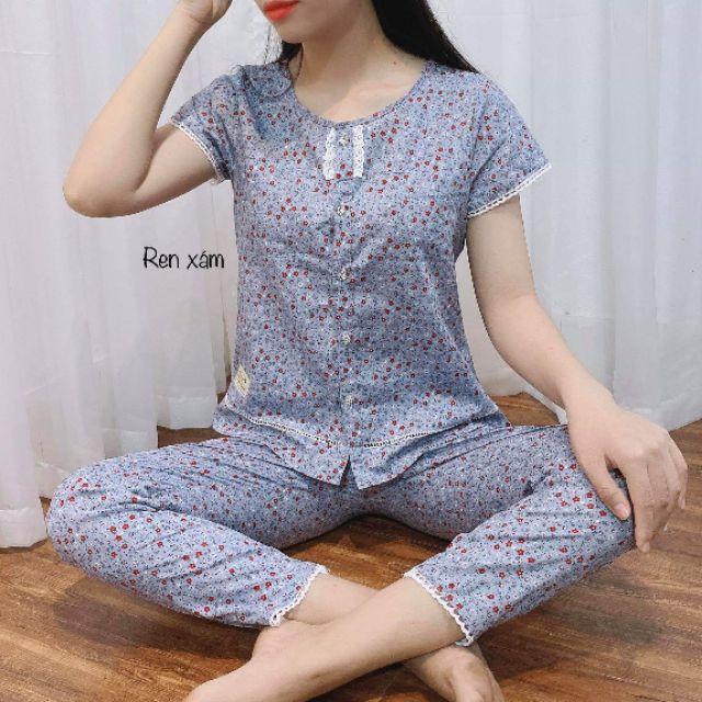 Quần áo mặc nhà cổ ren xinh