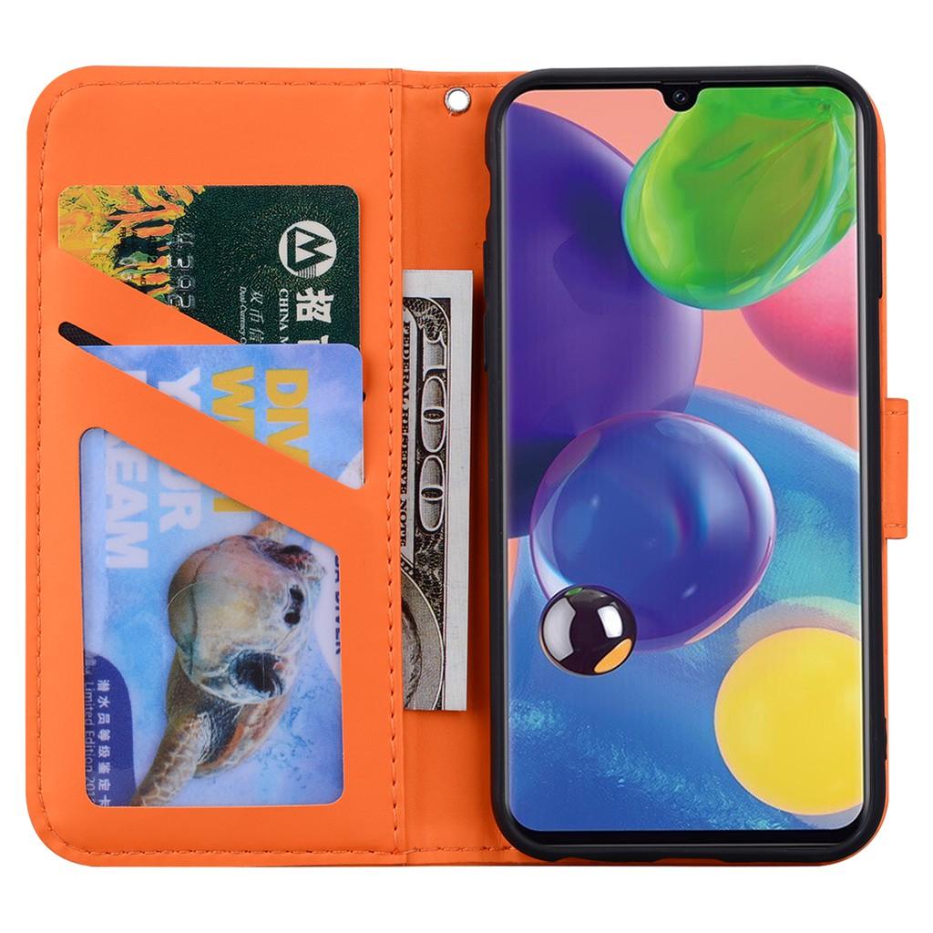 Ốp lưng da gập cho Samsung Galaxy A70S A50S A30S A20S A10S A70 A50 A40 A30 A20 A10 A01
