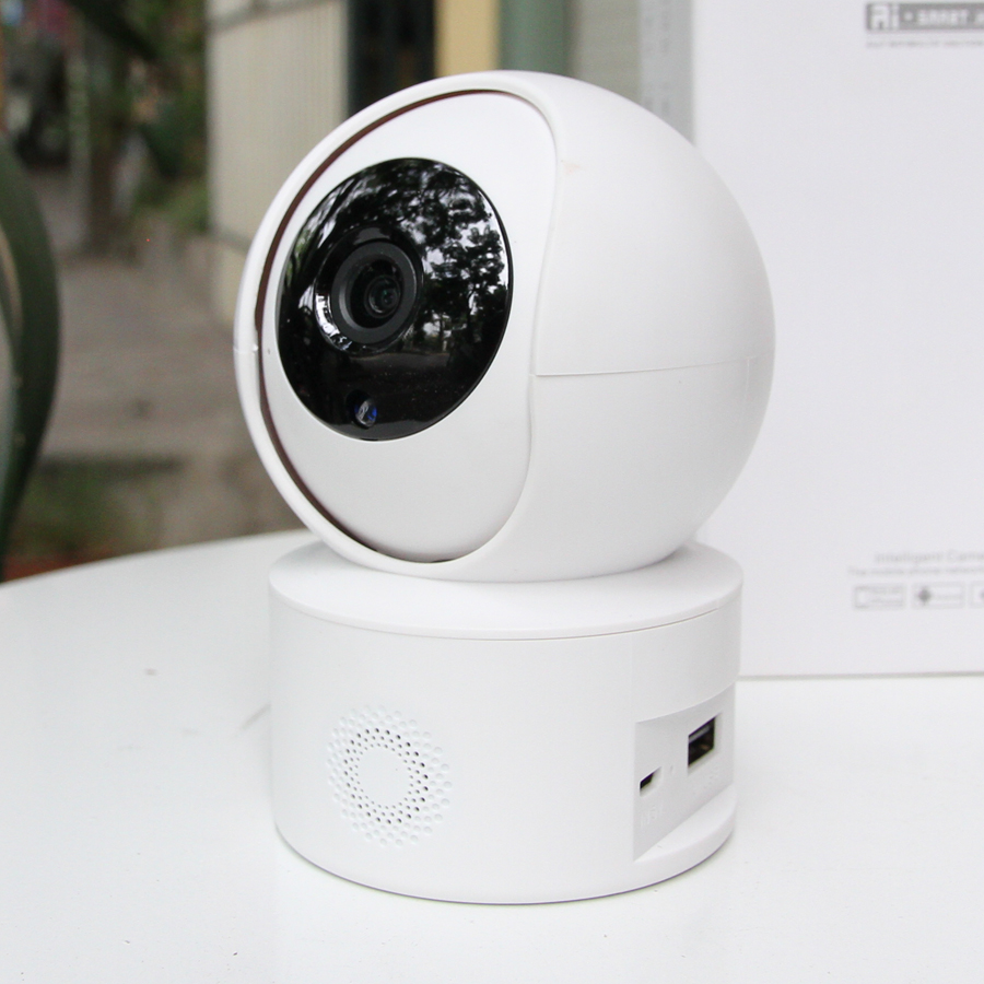 Camera wifi trong nhà YH200 2.0MP Full HD, xoay 360 độ, đàm thoại 2 chiều, hỗ trợ thẻ nhớ lên đến 128G, Cảnh báo chống trộm, nhỏ gọn dễ lắp đặt – Hàng nhập khẩu