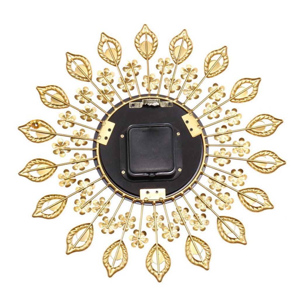 Large Wall Clock Peacock Crystal Diamond Clock for Living Room Home Decor