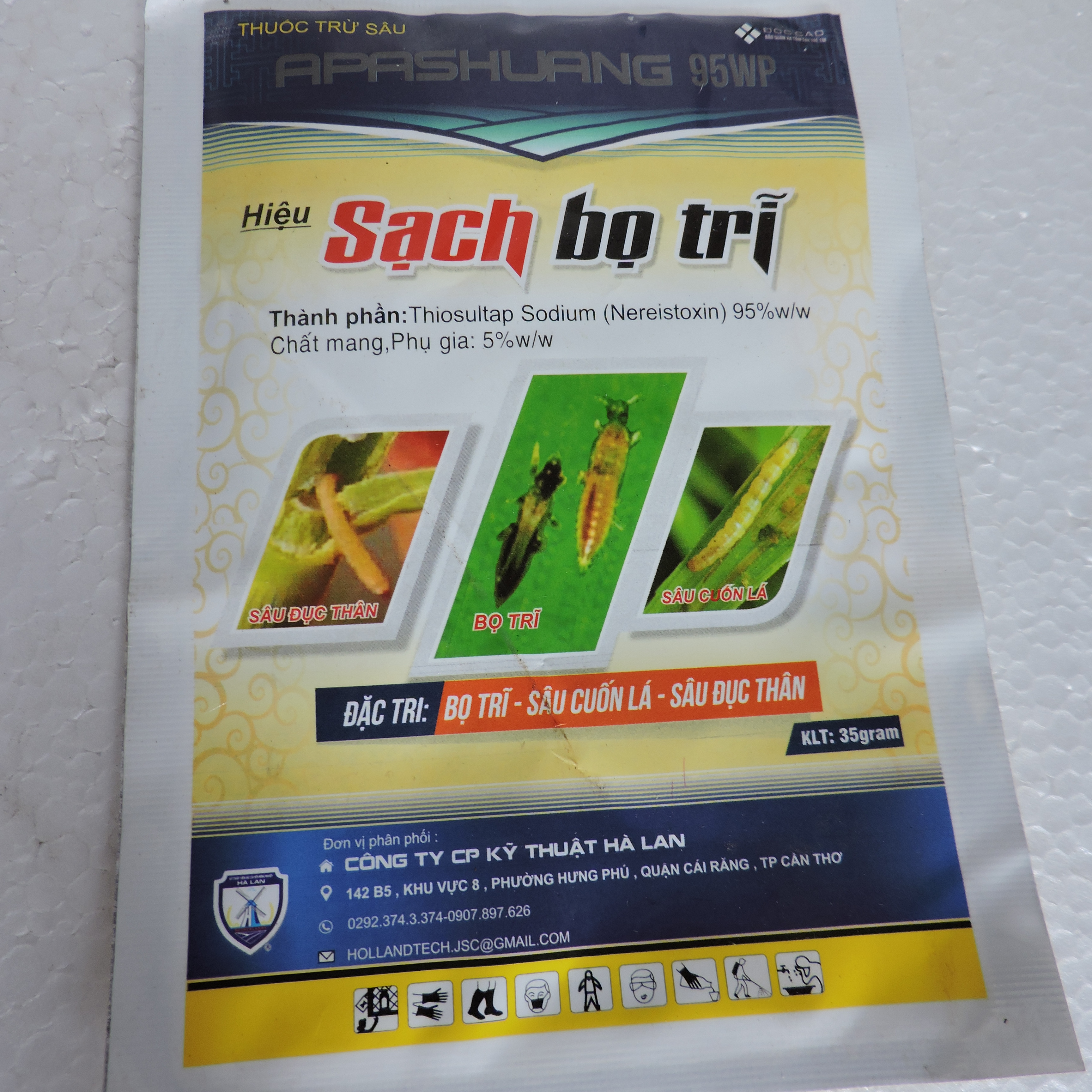 Thuốc Trừ Sâu Sạch Bọ Trĩ, Đặc trị Bọ Trĩ, Sâu Cuốn Lá, Sâu Đục Thân (35gr)