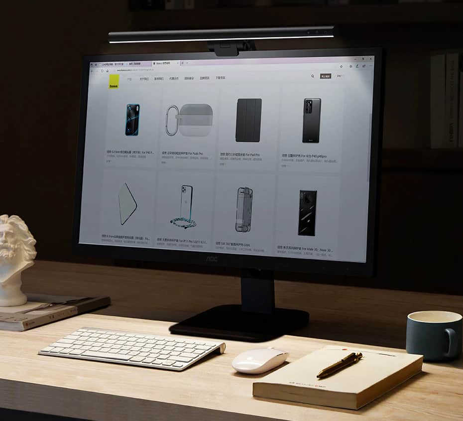 Hình ảnh Đèn led treo màn hình cong máy tính bảo vệ mắt Baseus i-Work Series Bản Pro 3 mầu ánh sáng - đèn học bảo vệ mắt cho bé đèn học thông minh - hàng chính hãng